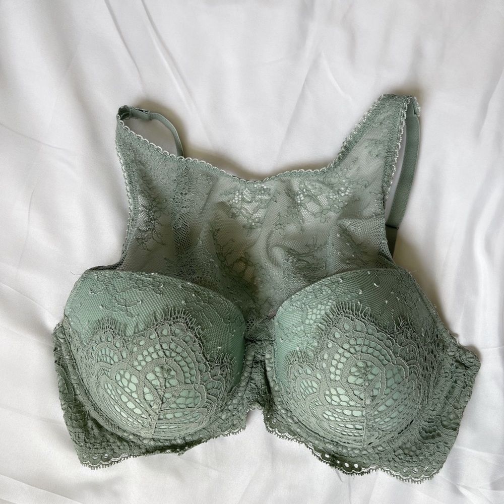 Victoria secret 36D lace busier halter neck bralette teal